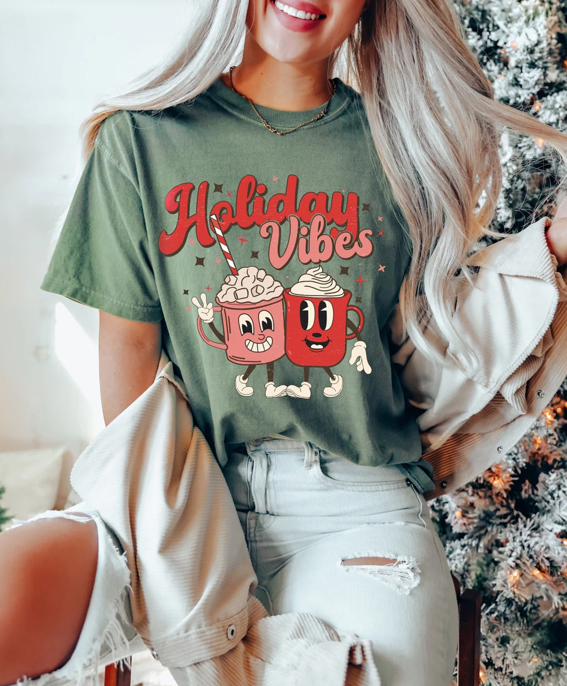 Holiday Vibes Christmas T-shirt