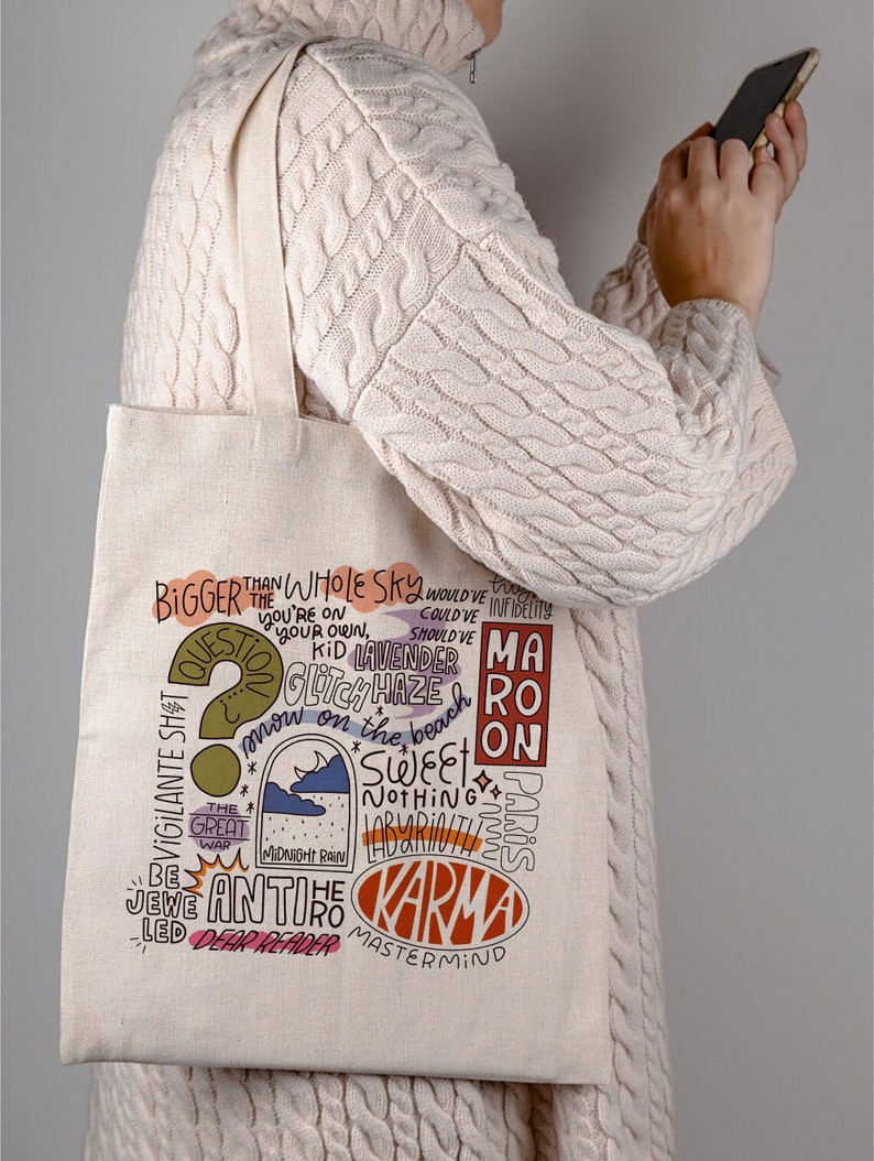 TS Midnights Album Canvas Tote Bag