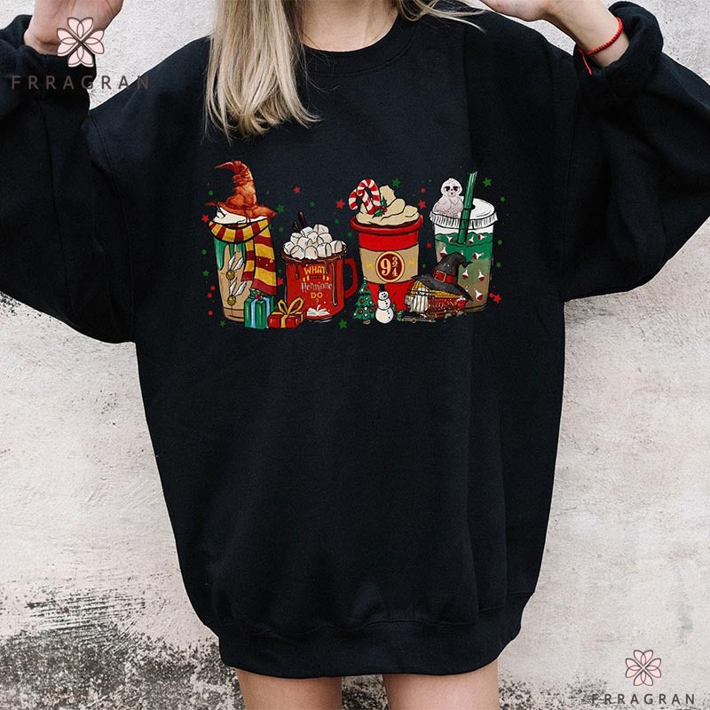 Magic Harry Coffee Latte Christmas Sweatshirt