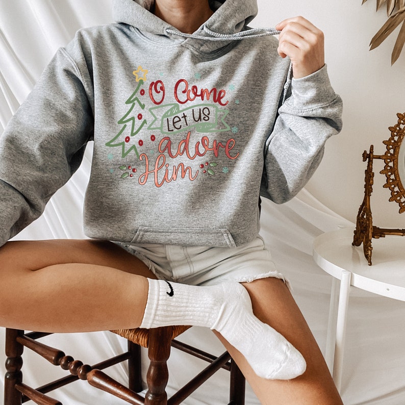 Let Us Adore Him Christmas Hoodie