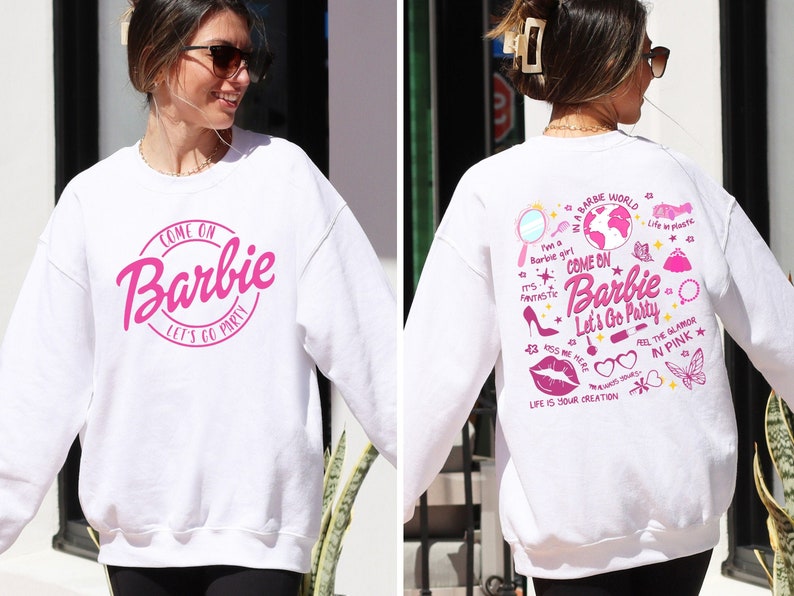 Barbie Movies Both Sides Print Sweatshirt