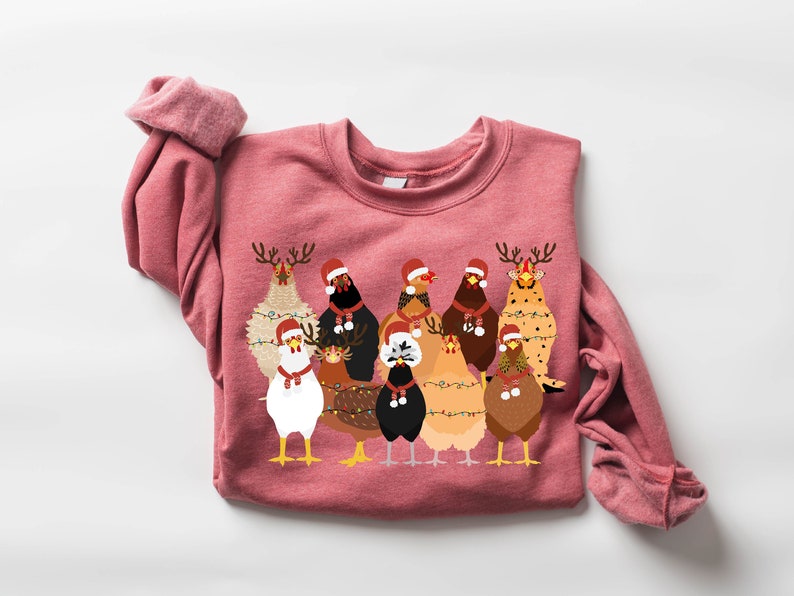 Cute Christmas Chickens Sweatshirt