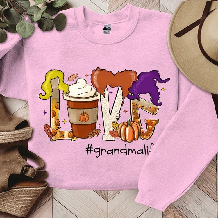 Love Grandma Life Coffee Autumn Sweatshirt