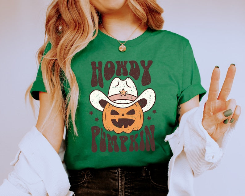 Howdy Pumpkin Halloween T-shirt