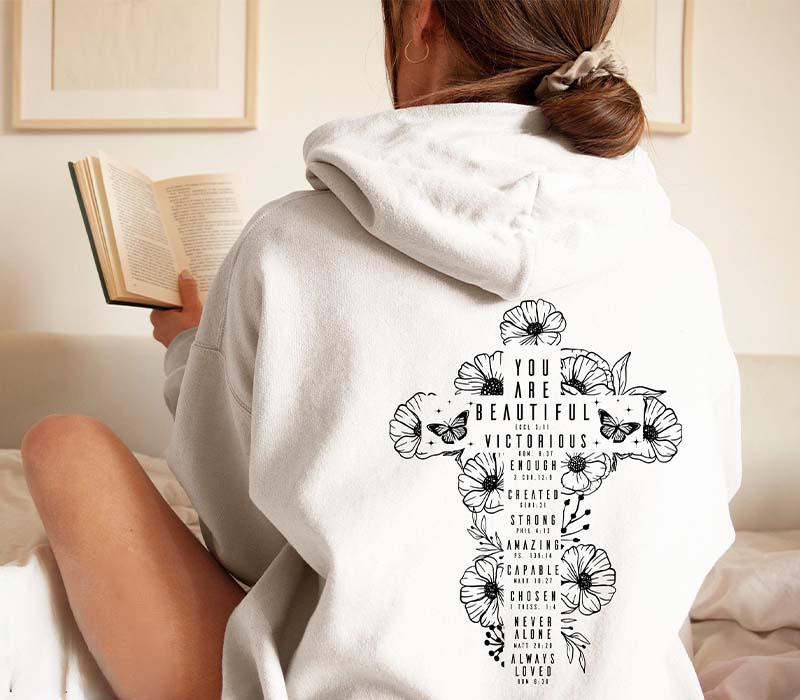 Aesthetic Faith Bible Verse Casual Hoodie