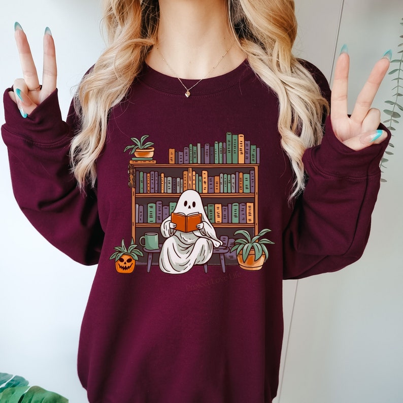 Pumpkin Witch Bookworm Sweatshirt