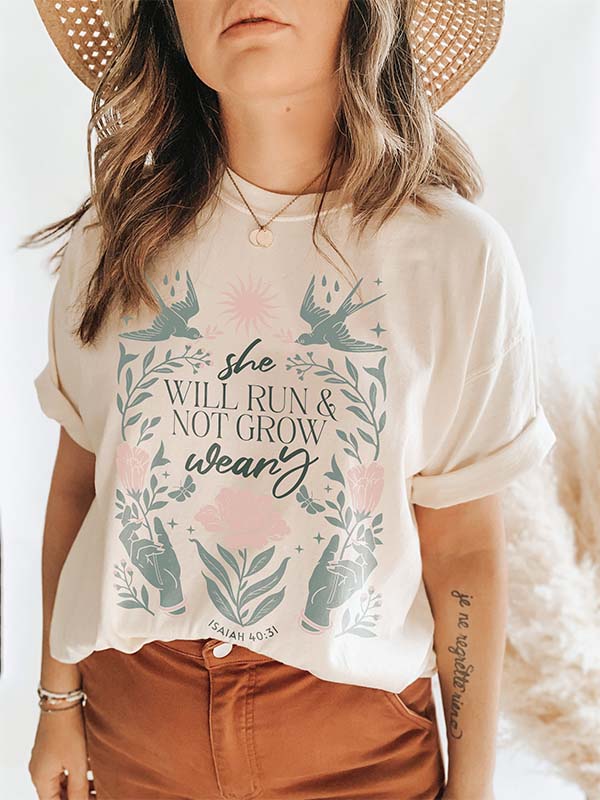 Boho Faith Bible Verse Crewneck T-shirt