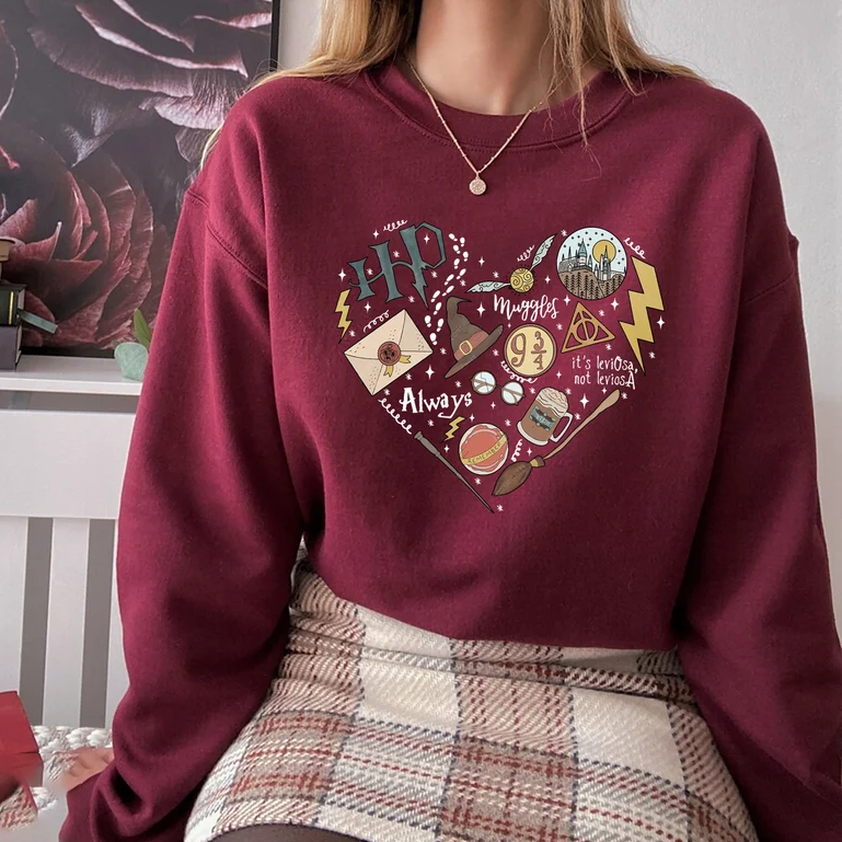 HP Witch Heart Shirt, Wizard Shirt