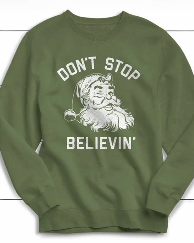 Don't Stop Believing Sweatshirt Christmas Sweater