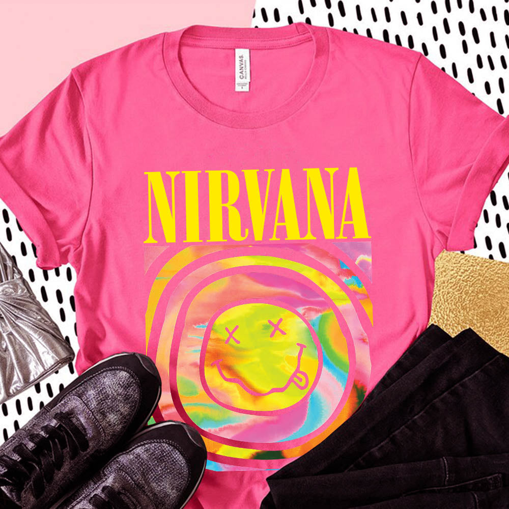 Nirvana Smiley Face T Shirt