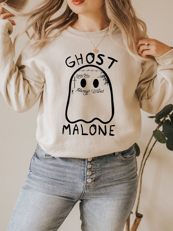Ghost Malone Halloween Boo Crewneck Sweatshirt