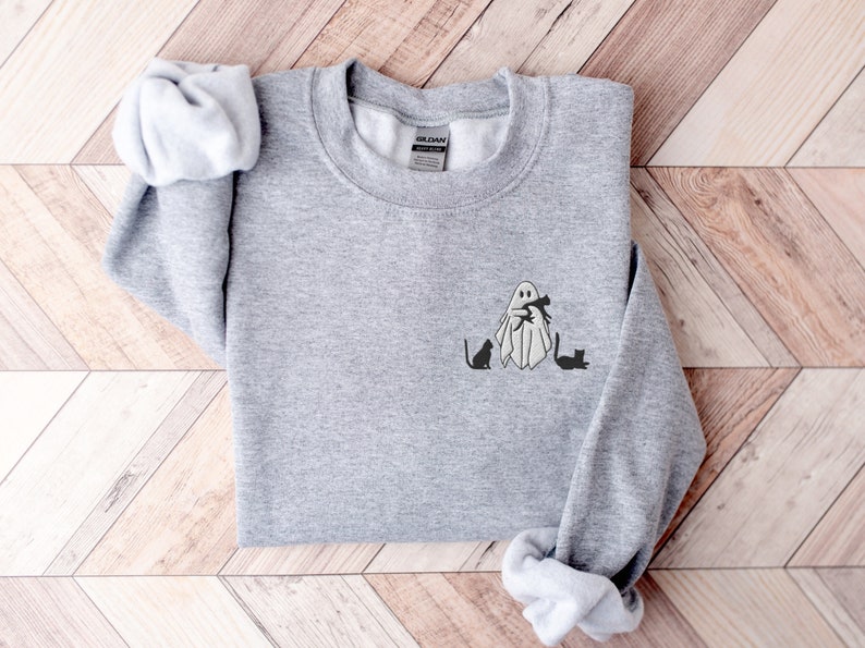 Embroidered Ghost Sweatshirt